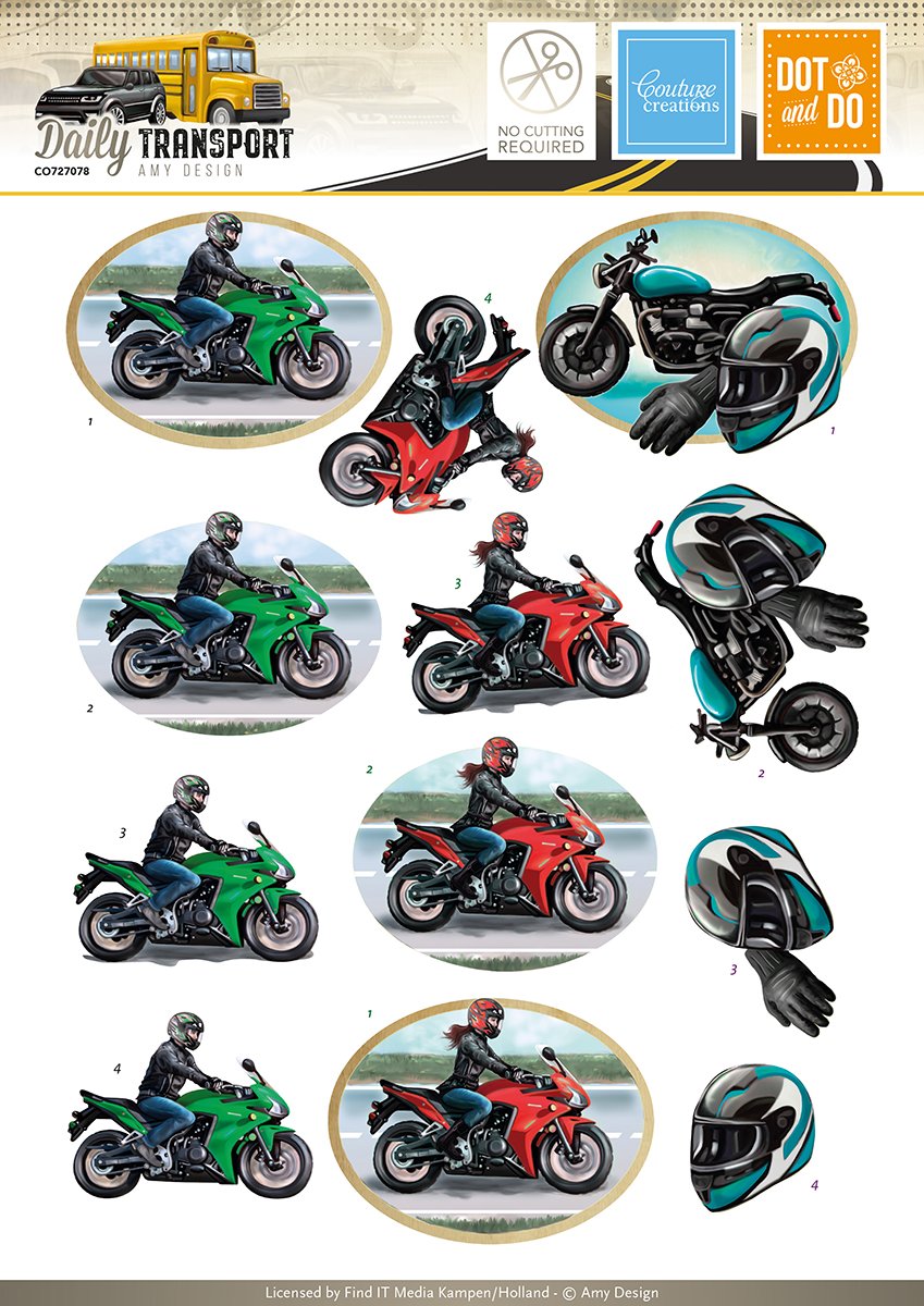 Dot & Do 3D Push Out Kit - Mens Kits / Motorcycles