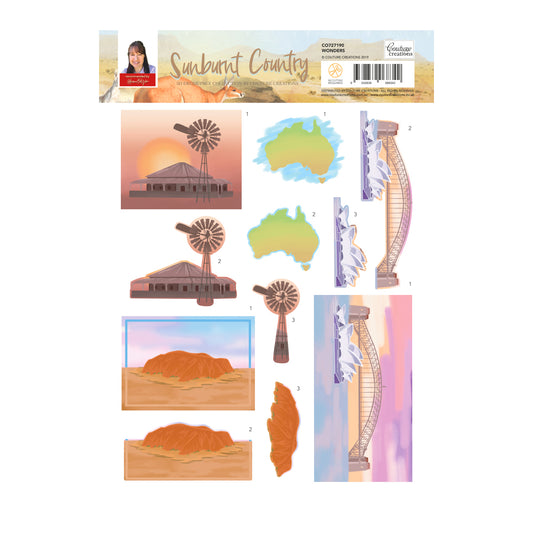 3D Diecut sheet - Sunburnt Country / Wonders