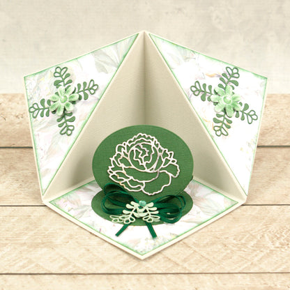 Couture Creations / Mini Die / Peaceful Peonies - Cornered Leaves 3