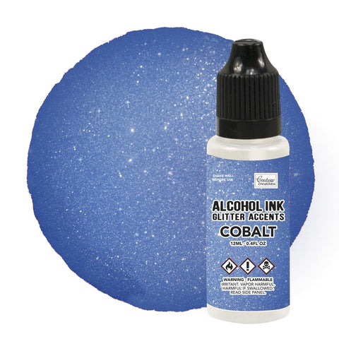 Alcohol Ink Glitter Accents - Cobalt