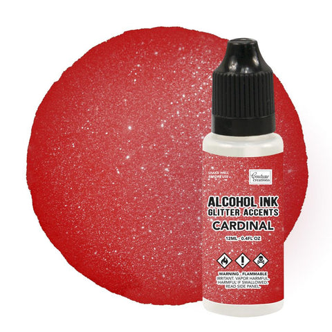 Alcohol Ink Glitter Accents - Cardinal