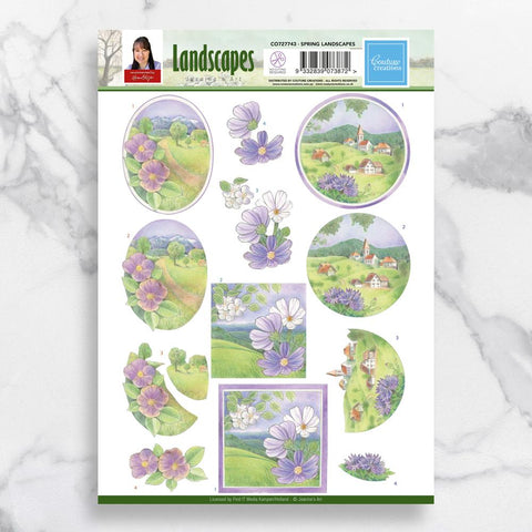 3D Diecut Sheet - Jeanine's Art / Spring Landscapes