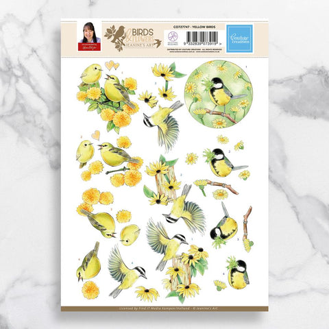 3D Diecut Sheet - Jeanine's Art / Yellow Birds