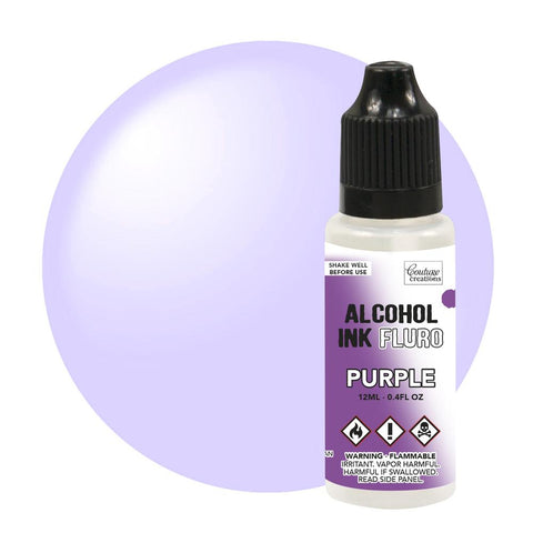 Alcohol ink  fluro purple, available in other colours as well as glitter and metallic effects