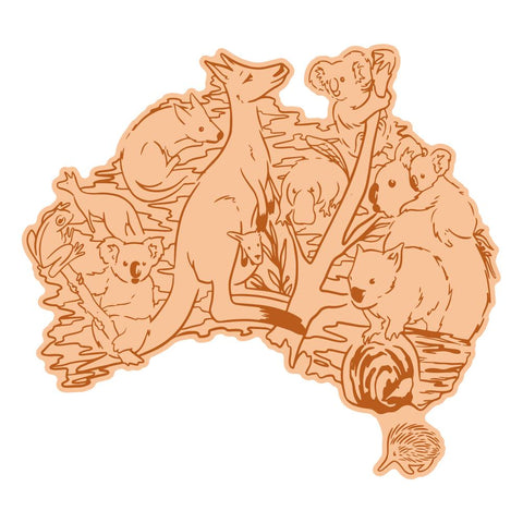 australian animals mini stamp and die set