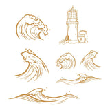 Seaside Girl - Crashing Waves Stamp Set