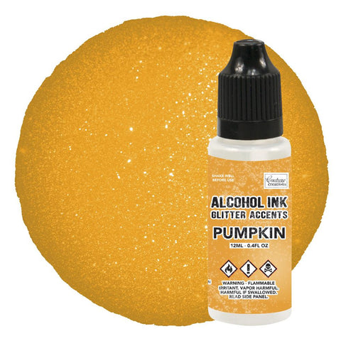Alcohol Ink Glitter Accents - Pumpkin