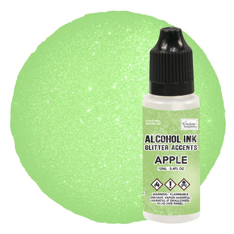 Alcohol Ink Glitter Accents - Apple