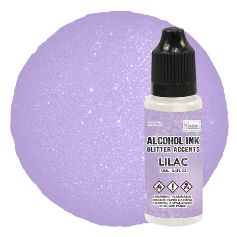 Alcohol Ink Glitter Accents - Lilac