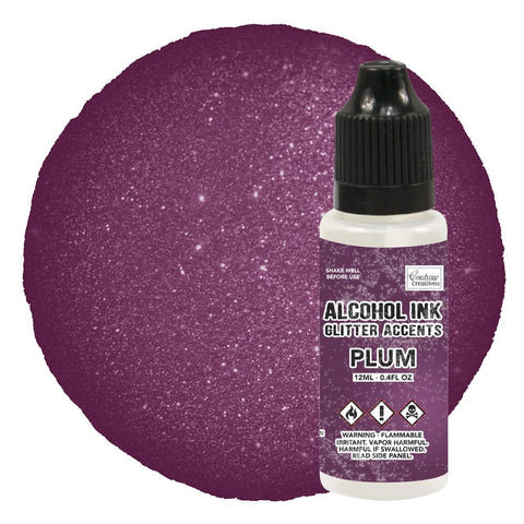 Alcohol Ink Glitter Accents - Plum