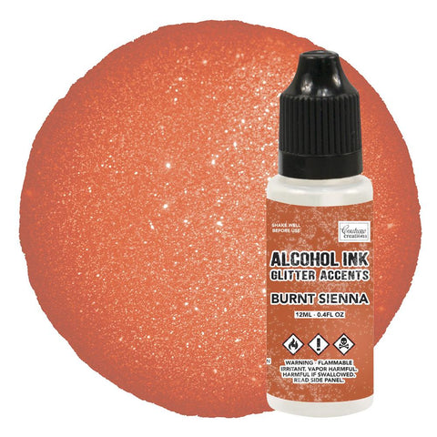 Alcohol Ink Glitter Accents - Burnt Sienna