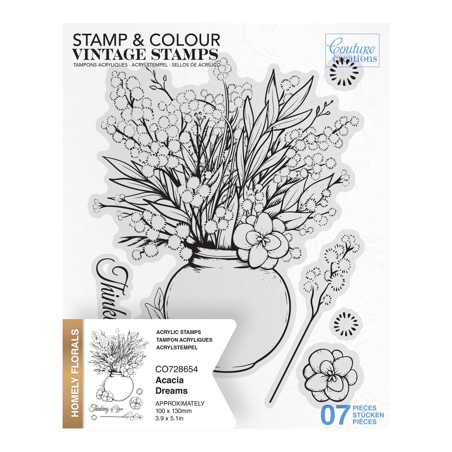 Couture Creations / Stamp & Colour Outline Stamps