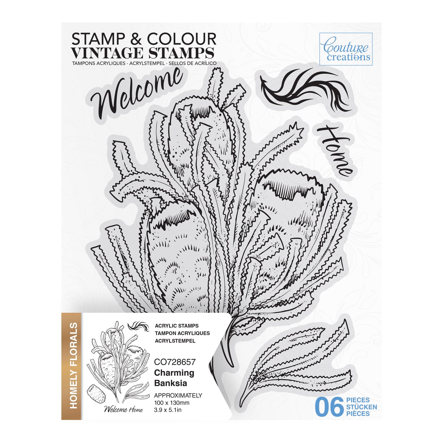 Couture Creations / Stamp & Colour Outline Stamps