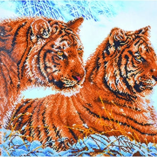 Diamond Dotz Tigers in the Snow