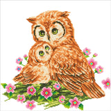 Diamond Dotz Mother and Baby Owl