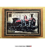 Collage Stamp - Steam Locomotive