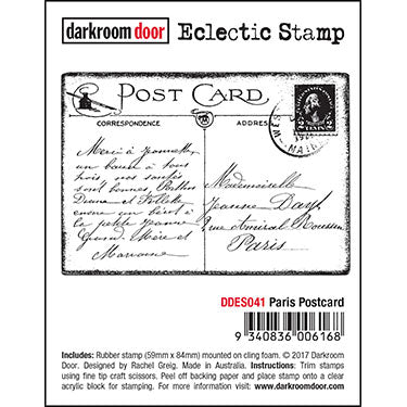 Eclectic Stamp - Paris Postcard