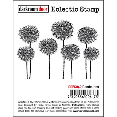 dandelions stamp 59 x 84mm, by darkroom door