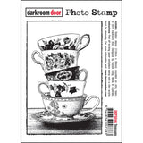 photo stamp,  teacups, 118 x 80mm, darkroom dor