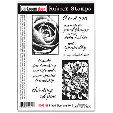 stamp set, bright blossoms volume 2 by darkroom door, 175 x 115mm