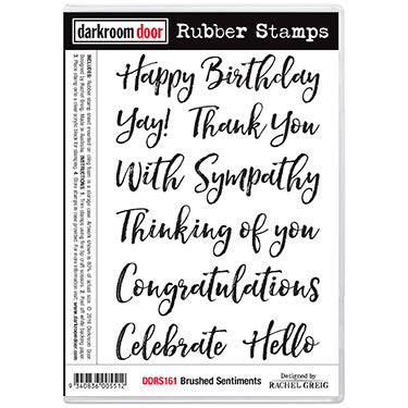 stamp set, brushed sentiments from darkroom door, 175 x 115mm