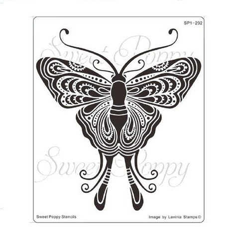 Sweet Poppy Stencil / Indian Moth