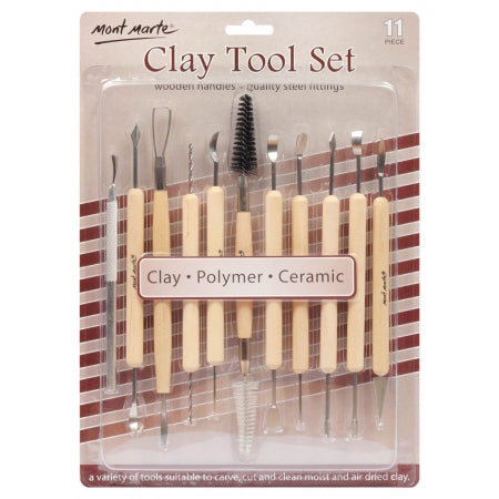 polymer clay tool set 11 piece, metal double ended lots of variety