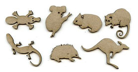 Chipboard / Australian Animals Mini