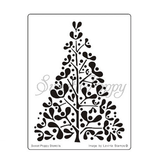 Sweet Poppy Stencil / Mistletoe Tree