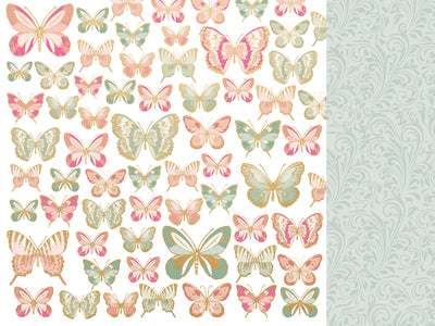 kaisercraft 12 x 12 gold foiled butterfly paper