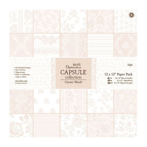 12 x 12 Papermania Capsule Collection, Oyster Blush