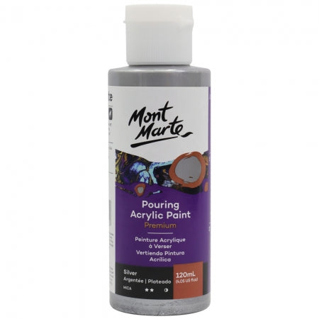 Pouring Acrylic Paint 120ml - Silver