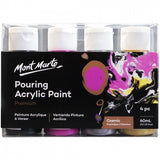 Pouring paint, Cosmic pouring paint 60ml 4pce set , use for paint pouring, add silicone oil to create cells