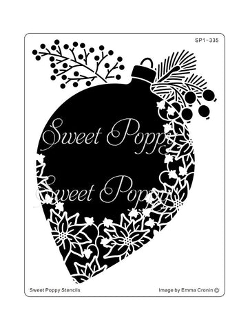 Sweet Poppy Stencil / Poinsettia Bauble