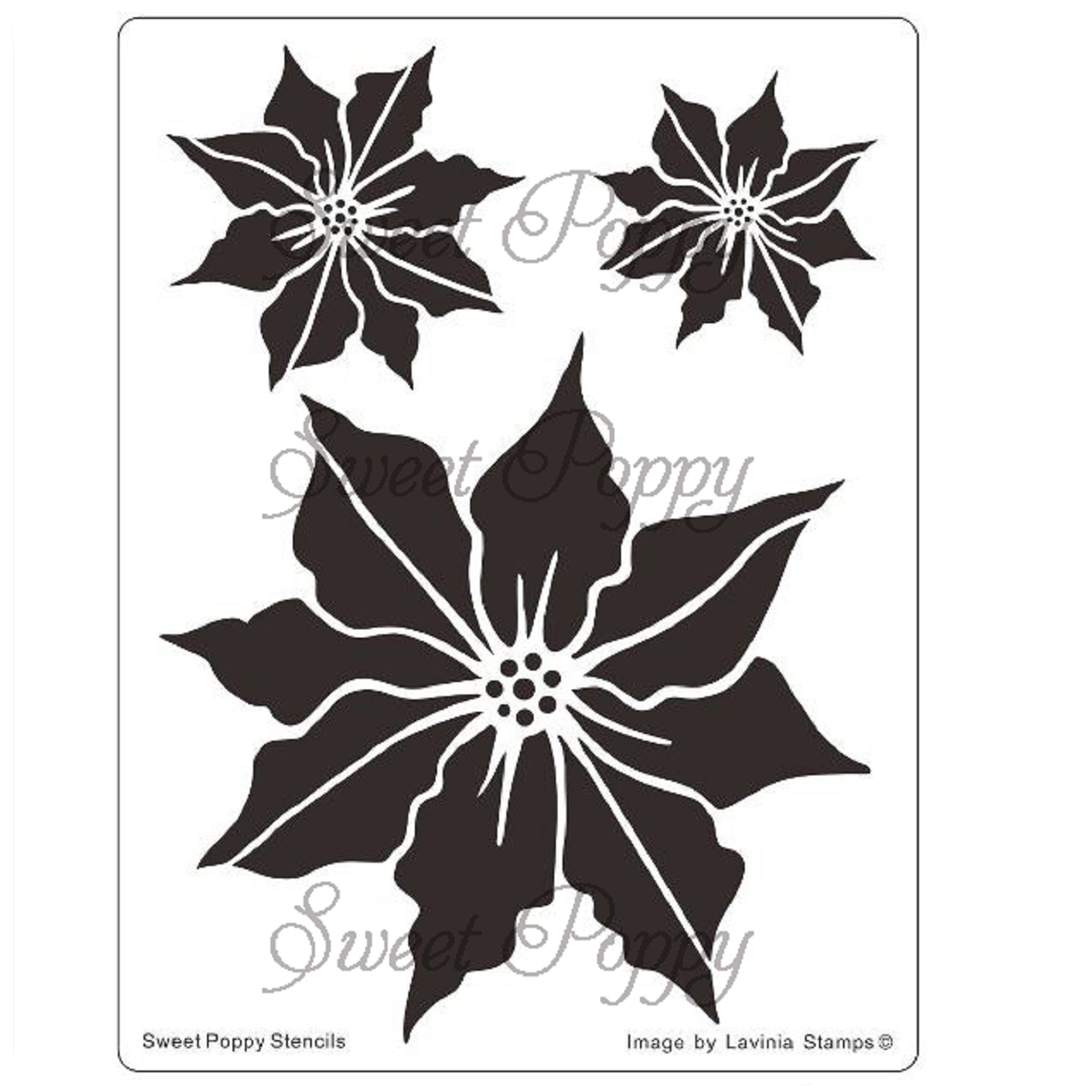 Sweet Poppy Stencil / Poinsettia