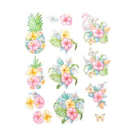 3D Diecut sheet - Yvonne Creations / Tropical Flowers