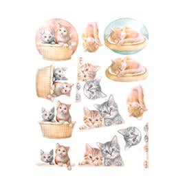 3D Diecut Sheet - Amy Design / Kittens in Baskets