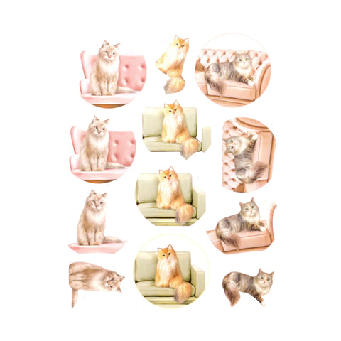 3D Diecut sheet - Amy Design / Cat’s World - Cats on Sofas