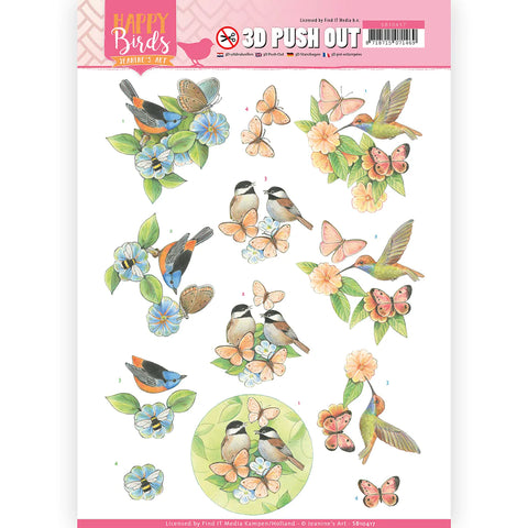 3D Diecut Sheet - Jeanine's Art / Happy Birds / Feathered Friends