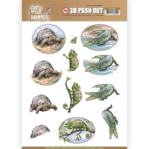 3D Diecut sheet - Amy Design / Reptiles