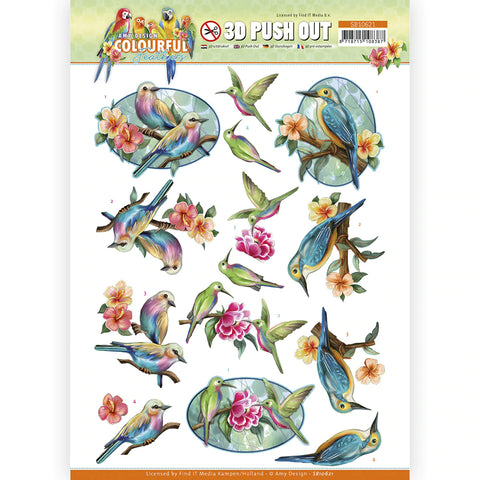 3D Diecut Sheet - Amy Design / Hummingbird