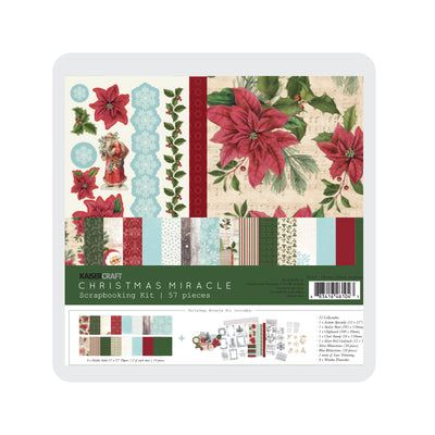 kaisercraft scrapbooking kit, papers and embellishments, christmas miracle