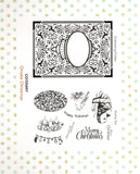 Couture Creations/ 5x7 Embossing Folder & Stamp Set / Let Every Day Be Christmas Collections / Ornate Christmas
