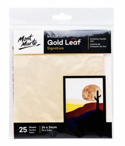 Imitation Gold / Silver Leaf / 25 Sheet Pack