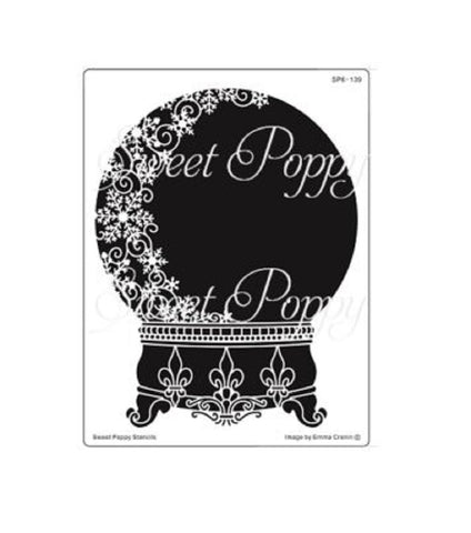 Sweet Poppy Stencil / Ornate Snow Globe