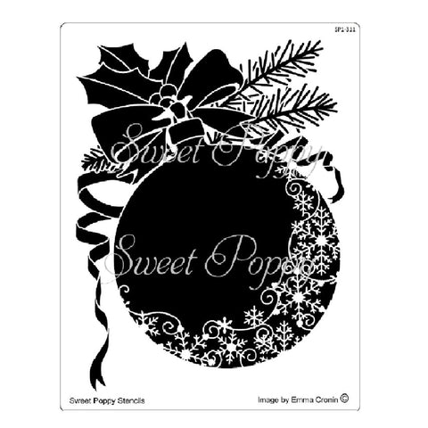 Sweet Poppy Stencil / Snowflake Bauble