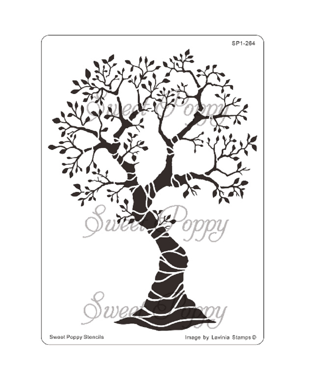 Sweet Poppy Stencil / Tree of Seasons