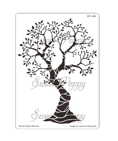 Sweet Poppy Stencil / Tree of Seasons