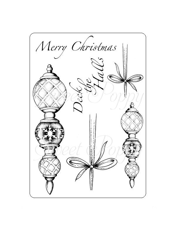 Sweet Poppy Stamps / Victorian Bauble A6