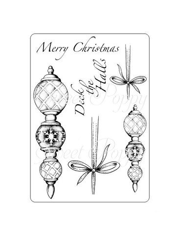 Sweet Poppy Stamps / Victorian Bauble A6